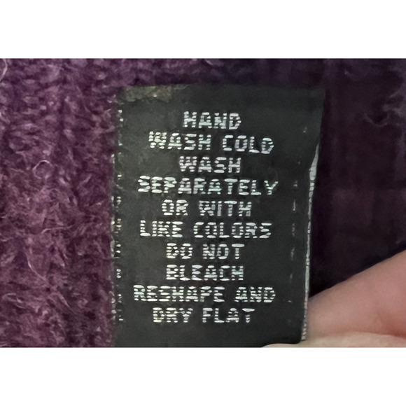 Mercer Madison Shrug Womens Size L Purple Wool Short Sleeve Button Closure - Picture 7 of 8